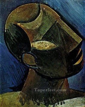 パブロ・ピカソ Painting - 人間の頭 1913 年キュビスト パブロ・ピカソ
